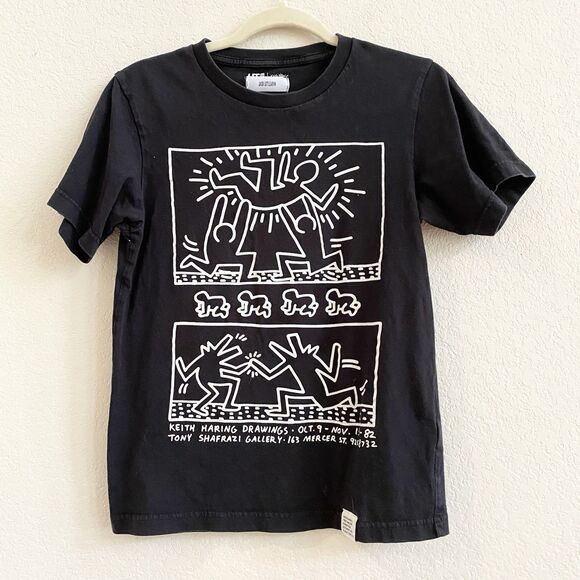Keith Haring X Uniqlo First Major Exhibition Black Men’s T-Shirt Size XXS - Picture 7 of 10